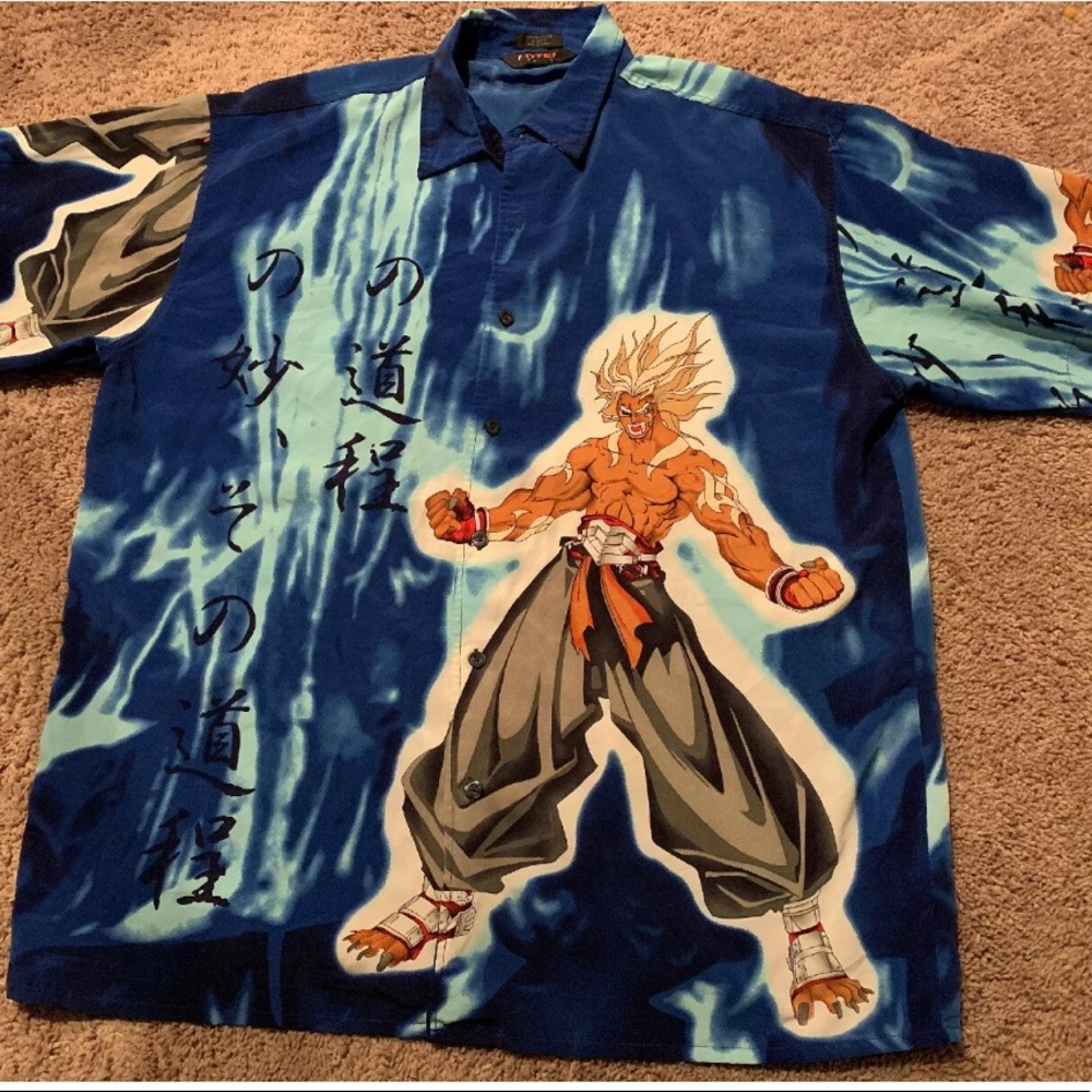 DTEK Sport Anime Shirt Mens XXL Blue Graphic